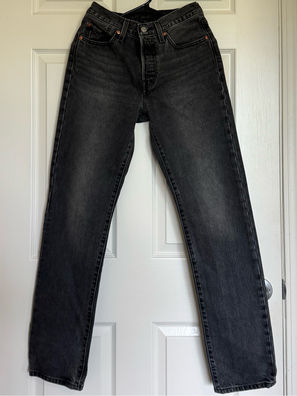 Levi's 501 Original Jeans Black Size 26/0 - Picture 2 of 6